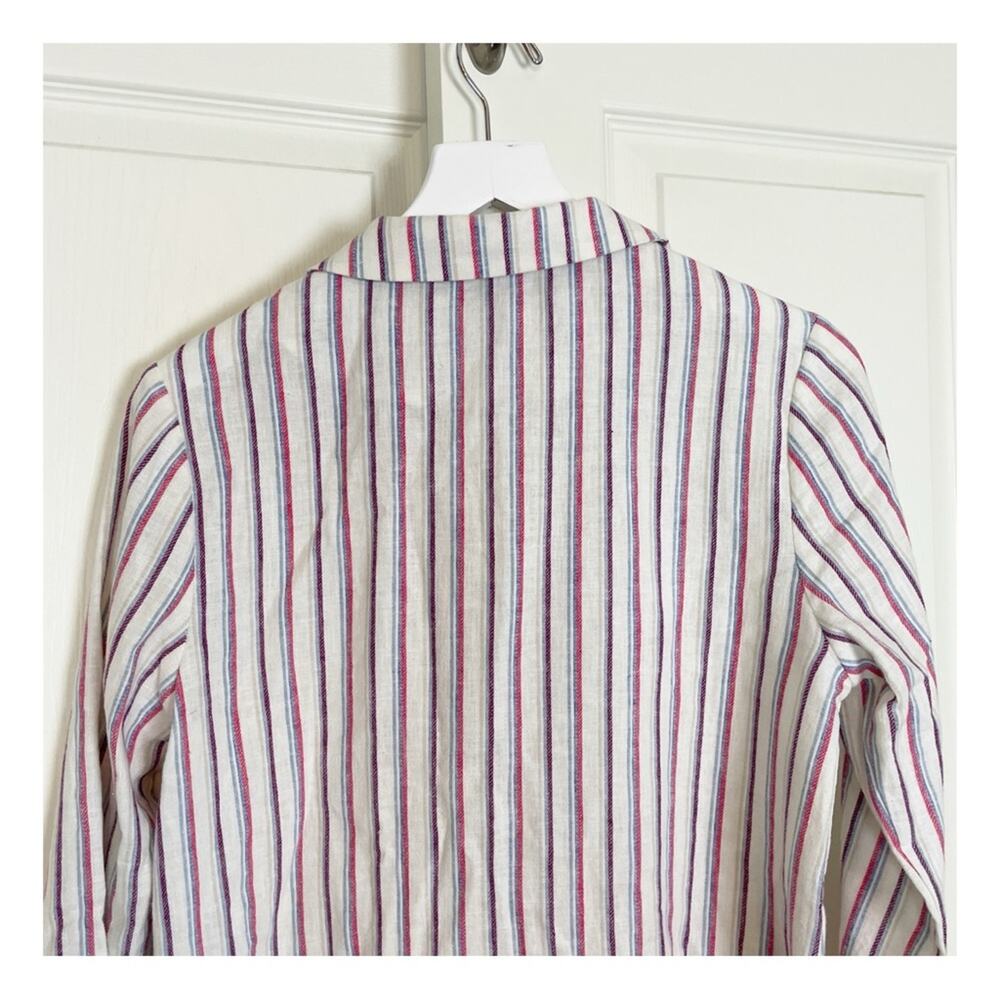 DOLAN x Anthropologie Anna Striped Double Breasted Linen Cotton Blazer NWT Sz S - Picture 7 of 11